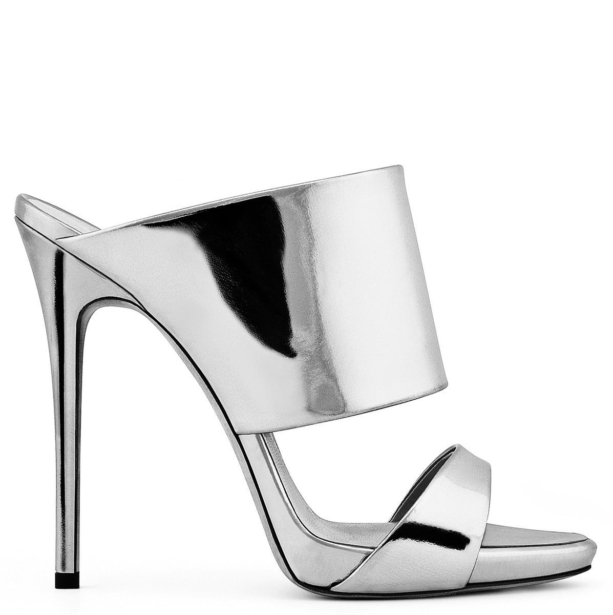 High Heeled Sandals, Shiny High Heeled Luxury Silver Champagne Handmade Shoes