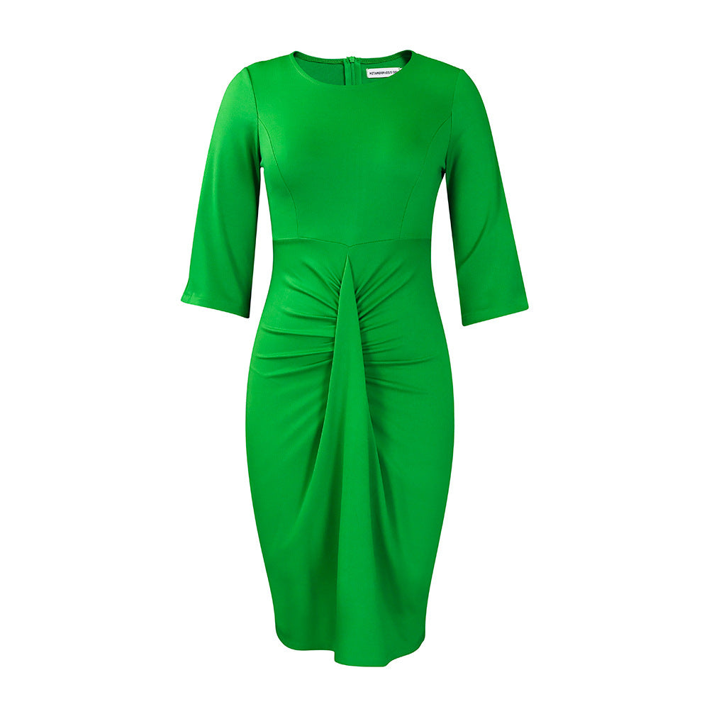Women's Pleated Pencil Skirt Dress