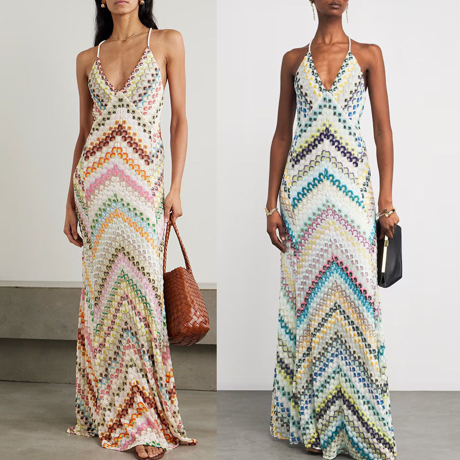 Spring and Summer New ArrivalPrinted Bodycon Dress INS Fitted Party Women's Dress