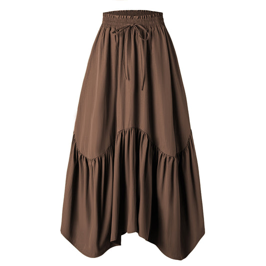 Women's wave tied adjustable midi skirt
