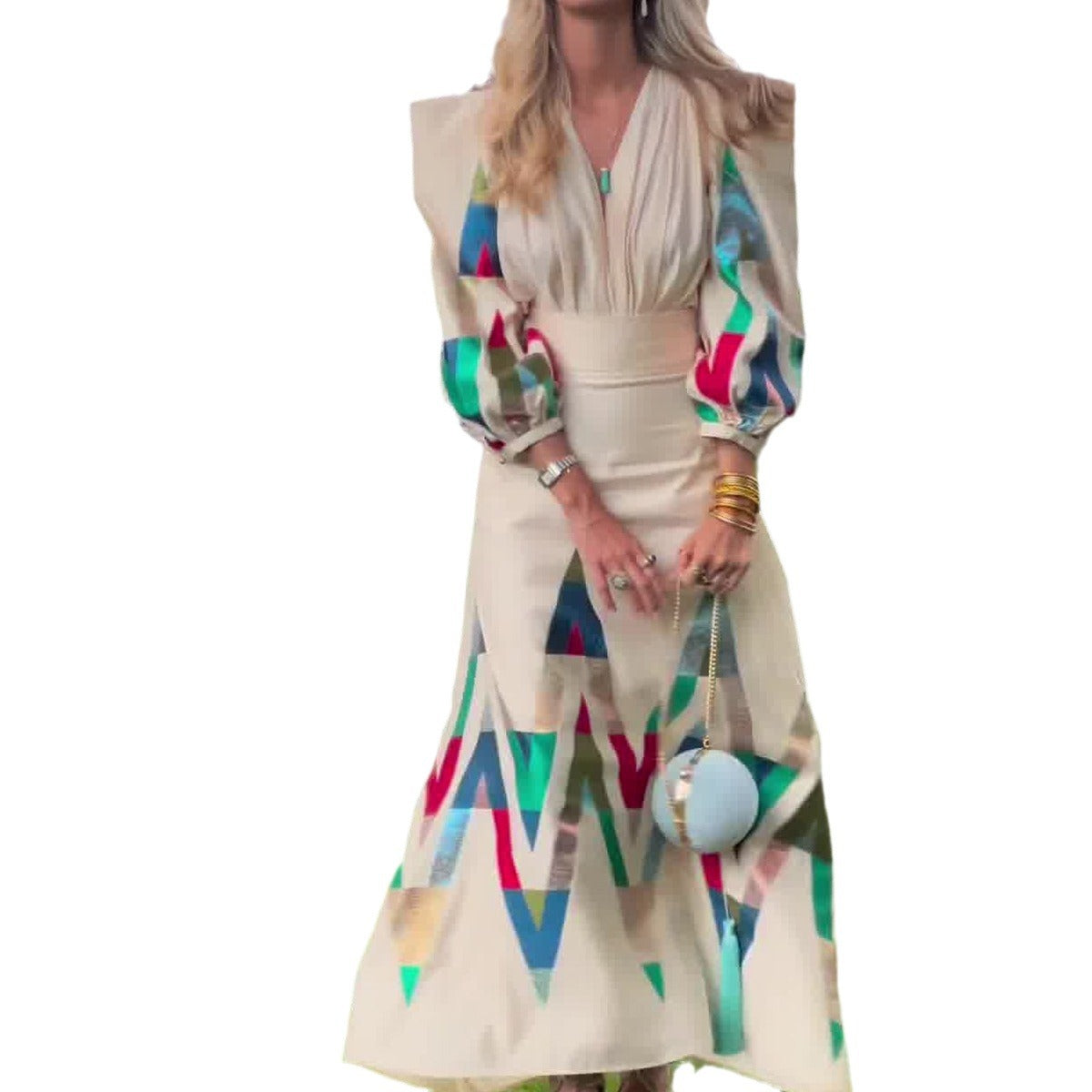 Fashionable Printed Design Dress Set for Women