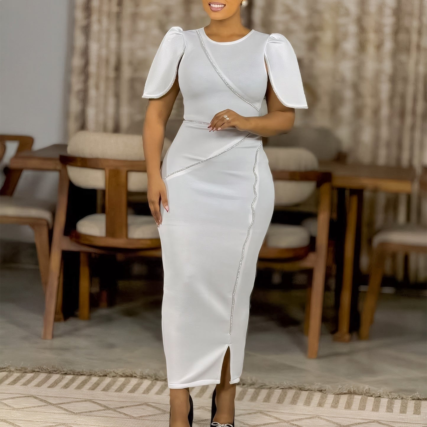 Slim fit long skirt dress
