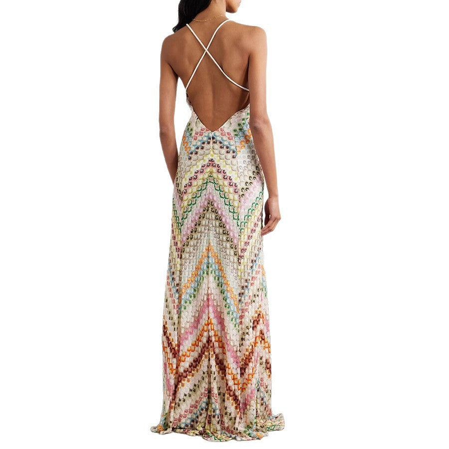 Spring and Summer New ArrivalPrinted Bodycon Dress INS Fitted Party Women's Dress