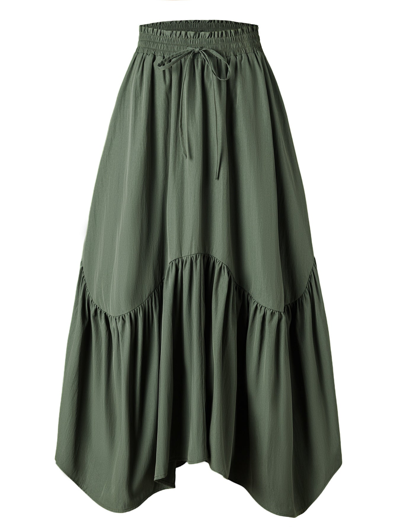 Women's wave tied adjustable midi skirt