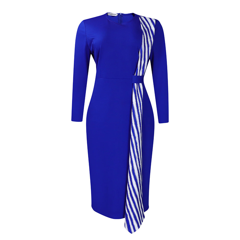 Women's Slim Round Neck Pencil Dress