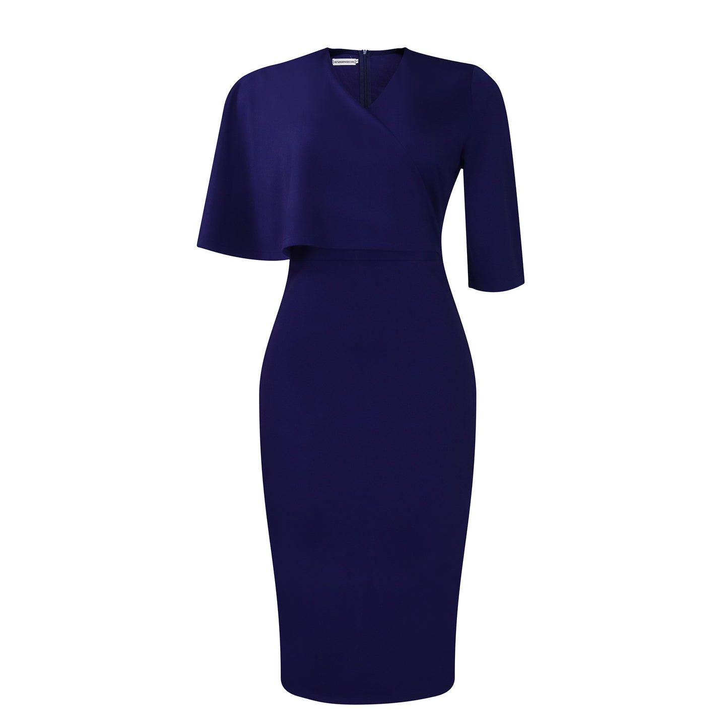 Solid color hip hugging slim fit dress
