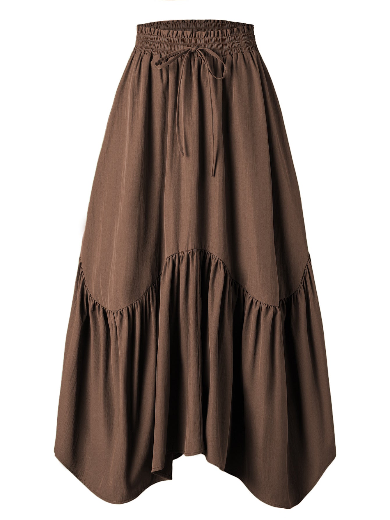 Women's wave tied adjustable midi skirt
