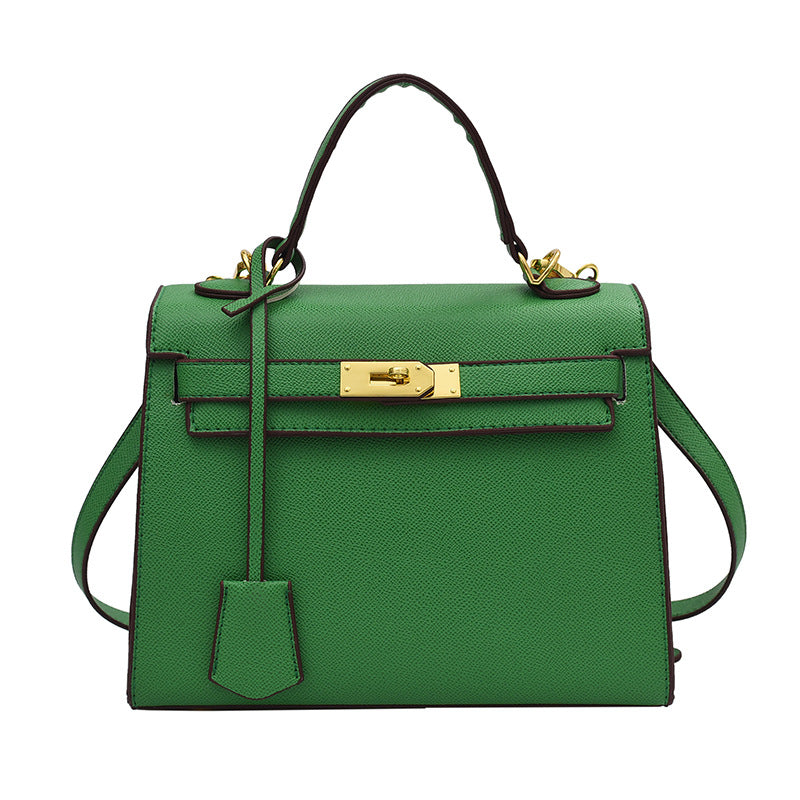 Size Solid Color PU Kelly Bag Candy Color Handbag Cross Shoulder Fashion Model Bag