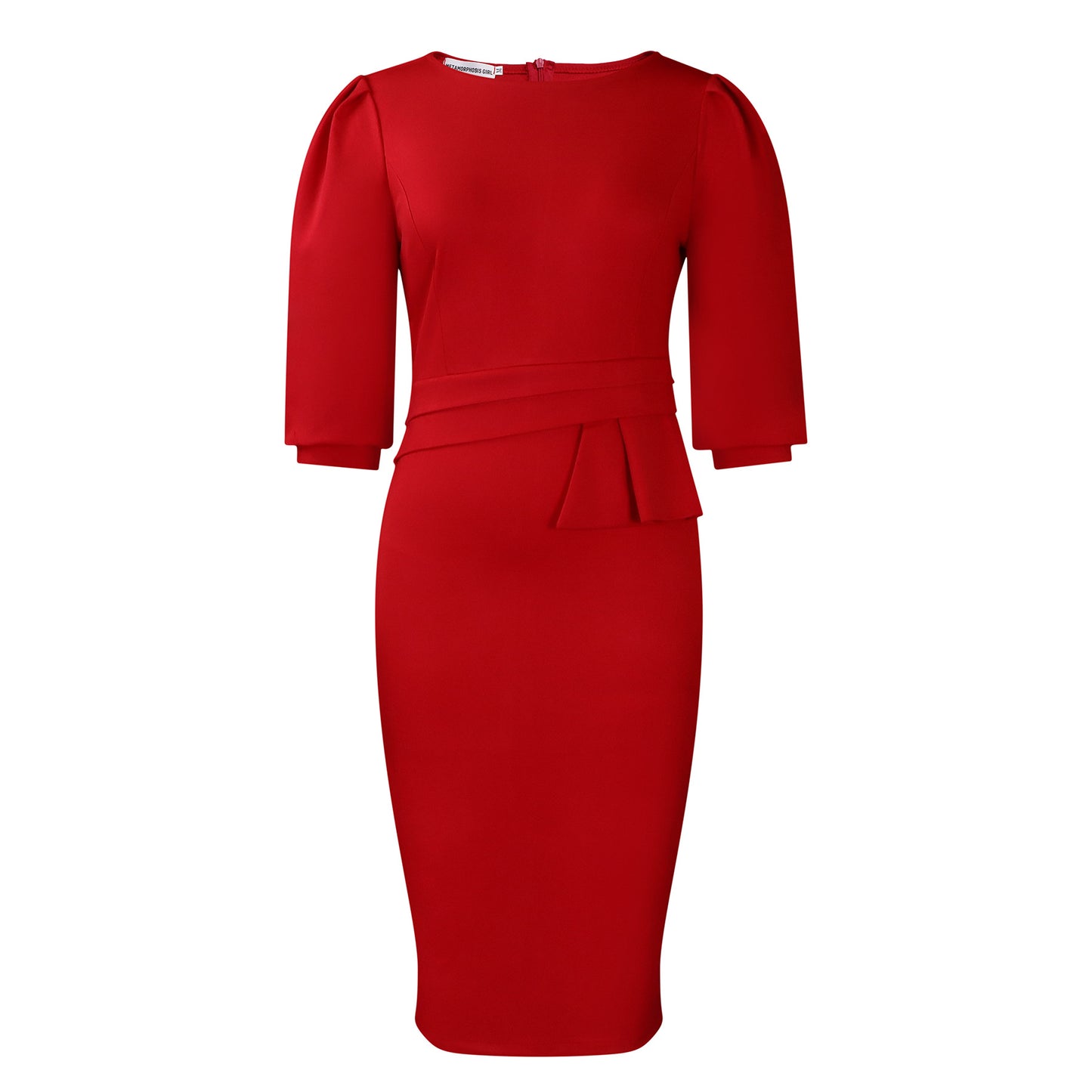 Round Neck Pleated  Dress