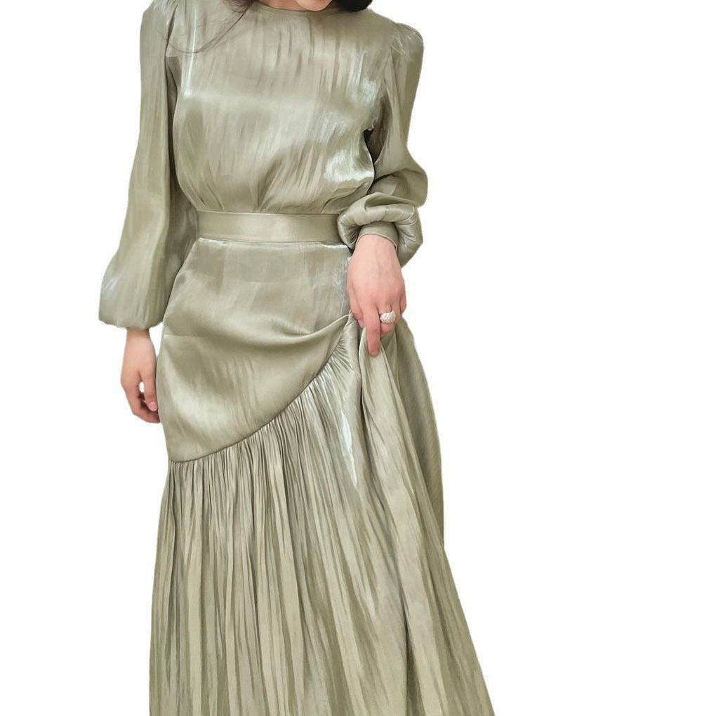 Fashionable and Elegant Pleated A-Line Dress
