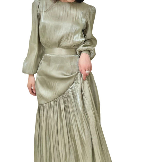Fashionable and Elegant Pleated A-Line Dress
