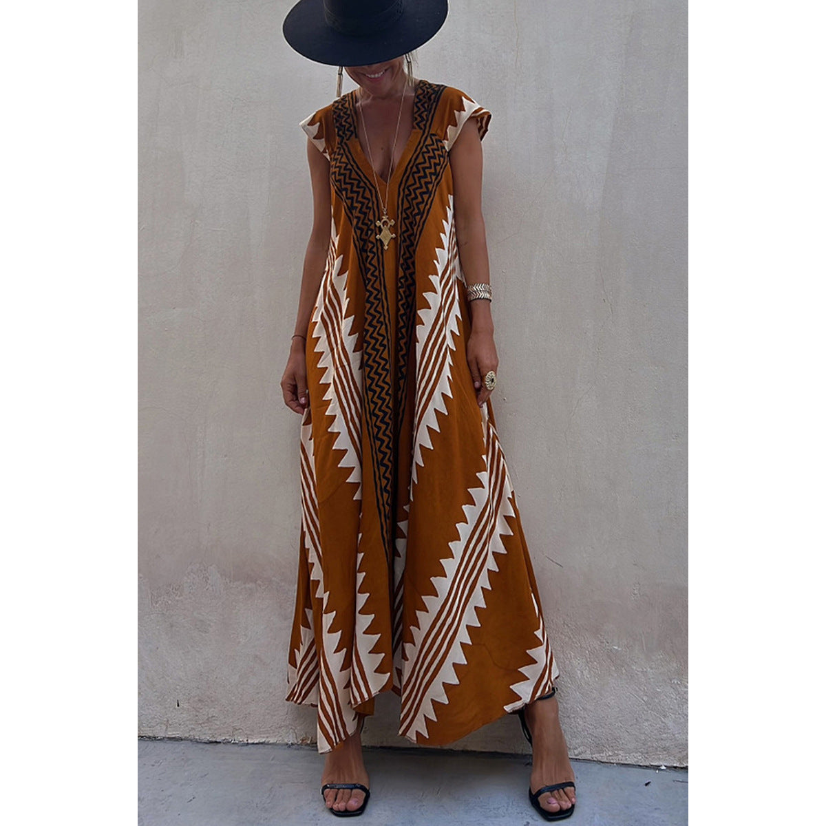 Casual Loose Wide Swing Dress for Women, INS Holiday Wear