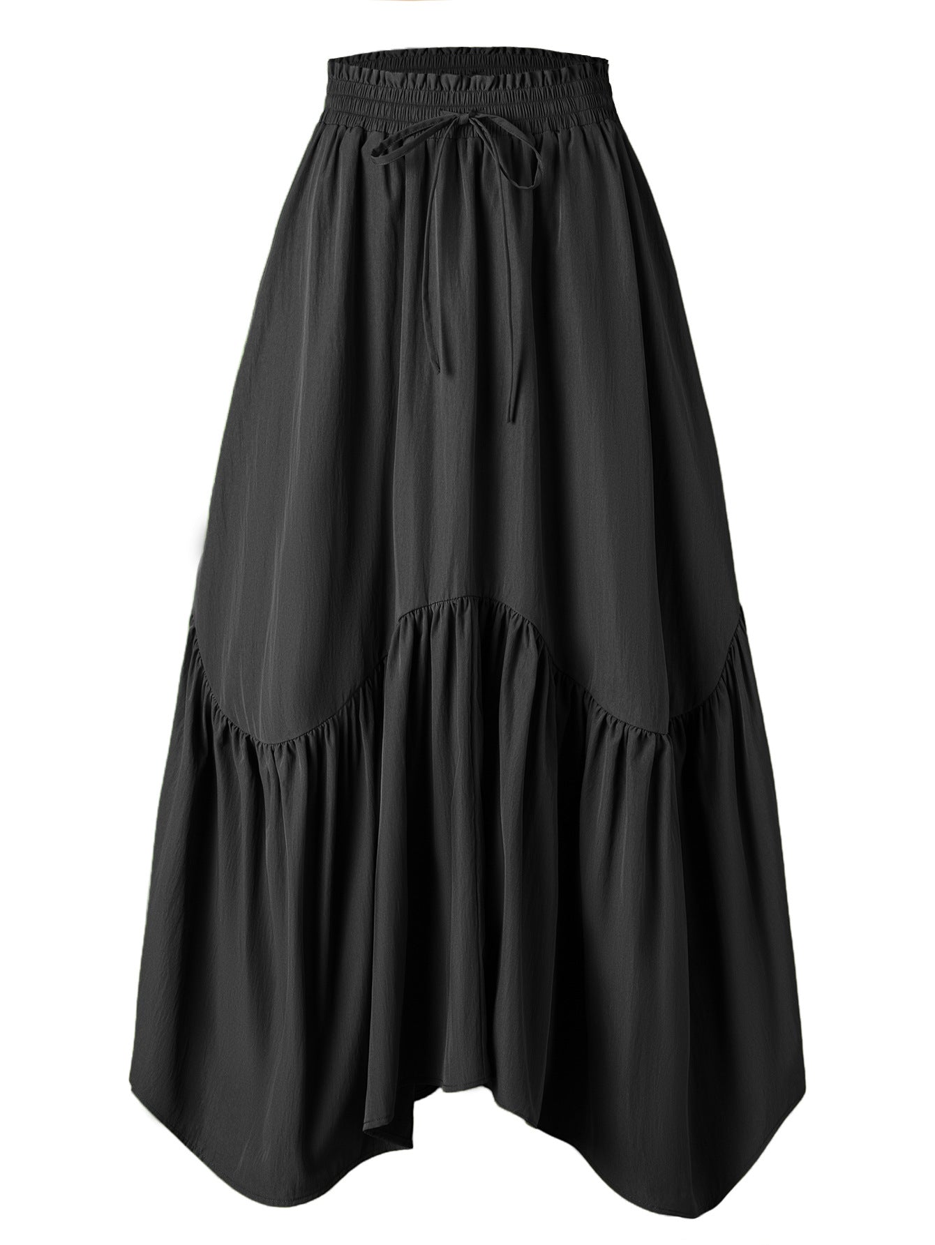 Women's wave tied adjustable midi skirt