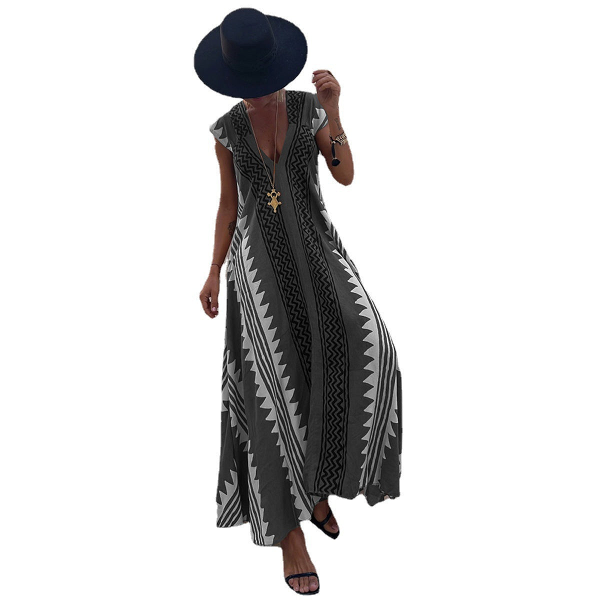 Casual Loose Wide Swing Dress for Women, INS Holiday Wear