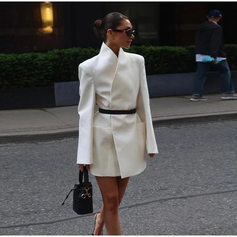 Black And White Women's Suit Jacket, Wall Street, BYMANYC New York.-0