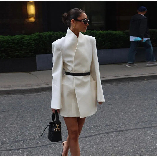 Black And White Women's Suit Jacket, Wall Street, BYMANYC New York.-0