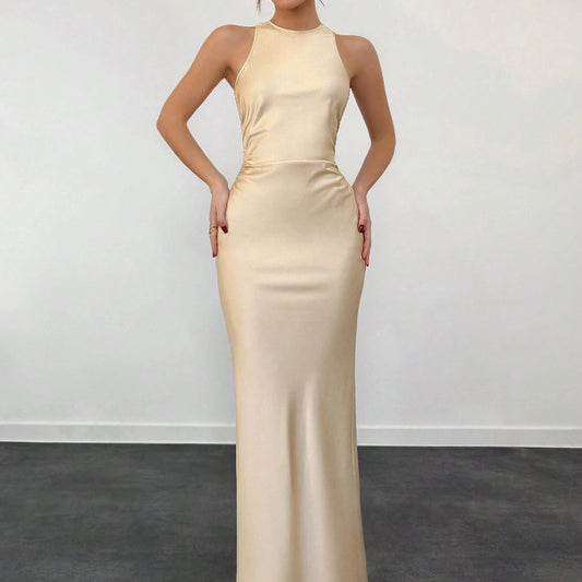 Evening Dress Slim Fitted Pencil Skirt Long Dress Party Women's Sexy Backless Dress Fashion Slimming Banquet