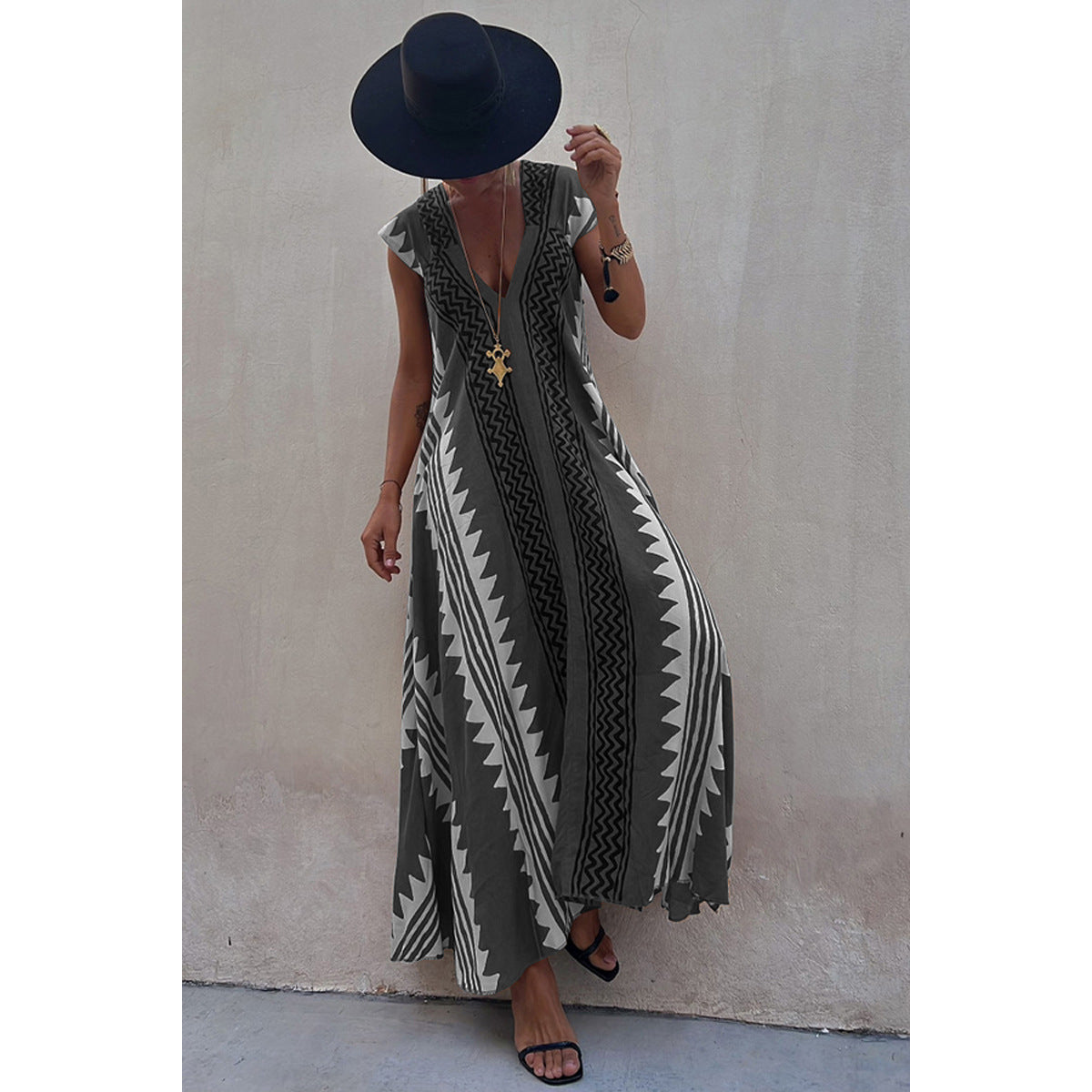 Casual Loose Wide Swing Dress for Women, INS Holiday Wear