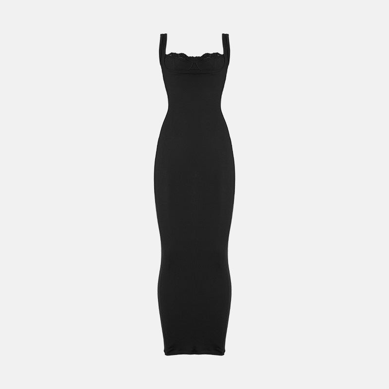 soft lounge lace dress with bralette