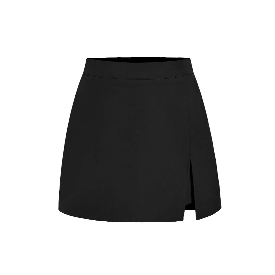 Women's high waisted split skirt
