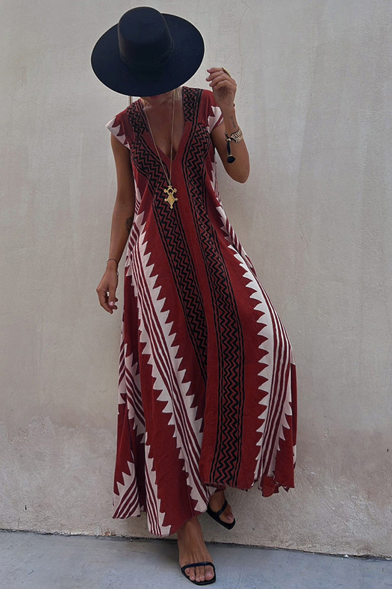 Casual Loose Wide Swing Dress for Women, INS Holiday Wear
