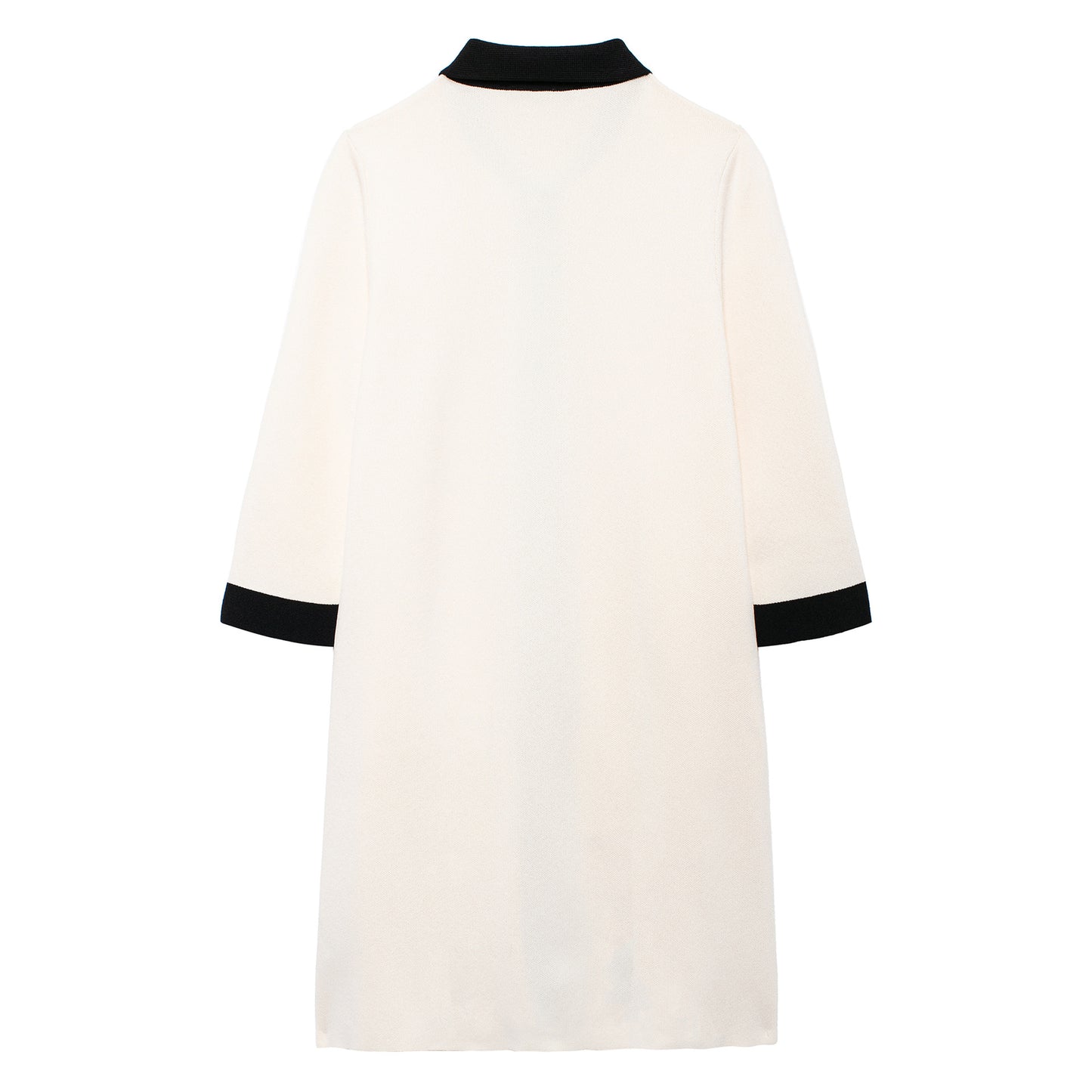 Golden Button Decorative Knit Dress