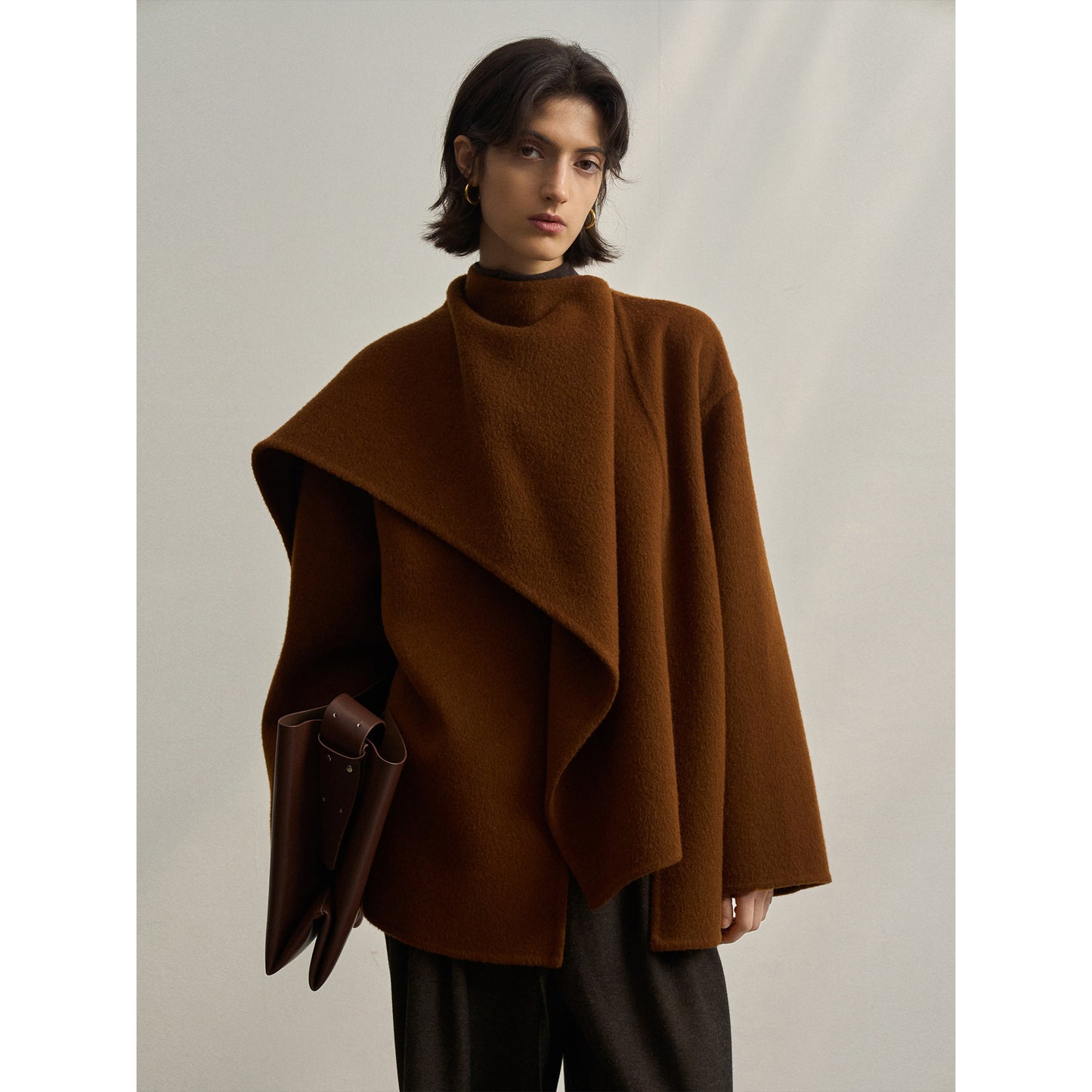 Wool shawl large scarf woolen coat