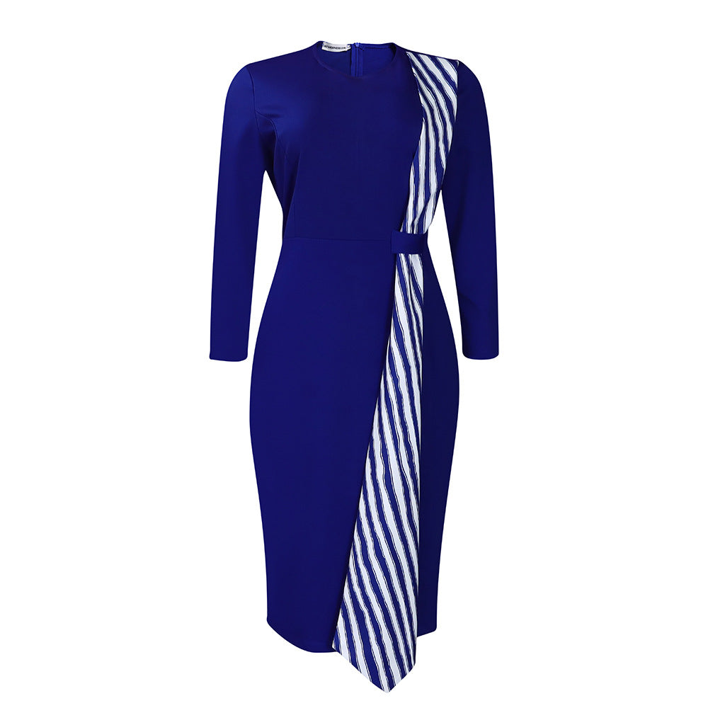 Women's Slim Round Neck Pencil Dress
