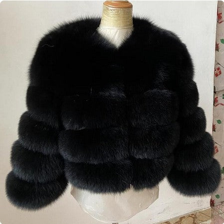 Faux Raccoon Fur Coat Women Jacket Luxury Coat Women Winter Fluffy Jacket Thick Warm Furry Fur Outwear Faux Fur Coat