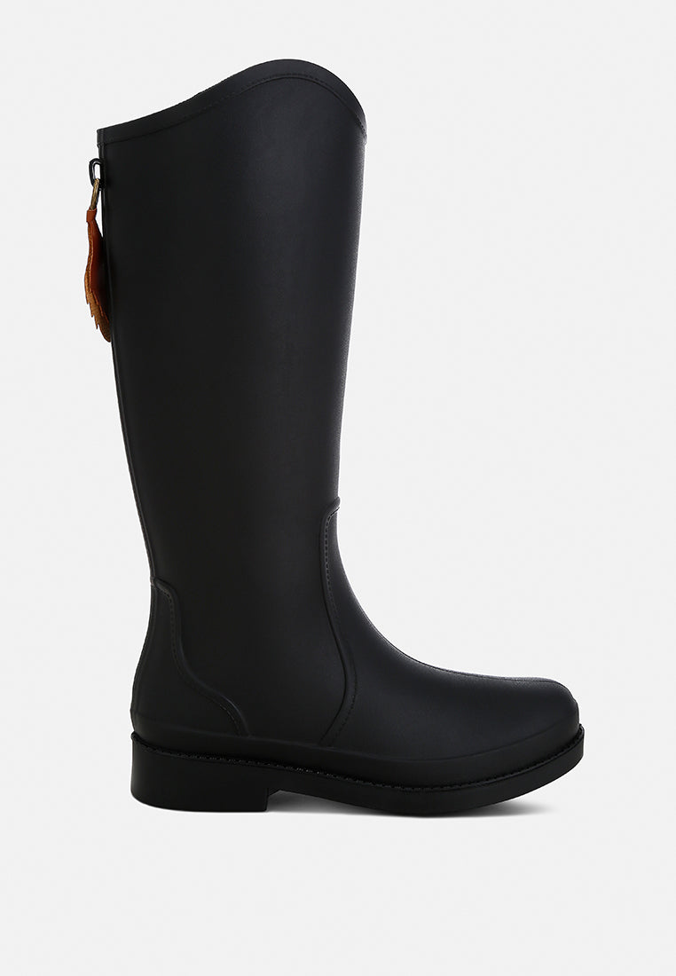 Indiana Charm Detail Calf Boots-5