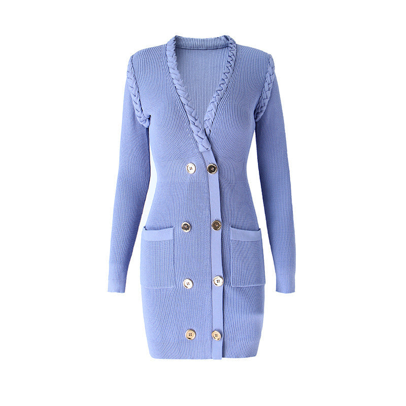 Retro Knitted Hepburn Dress For Women, Greenwich Village, BYMANYC New York.-3