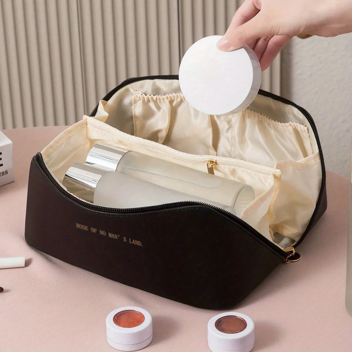 Makeup Organizer Female Toiletry Kit Bag Make Up Case Storage Pouch Luxury Lady Box, Cosmetic Bag, Organizer Bag For Travel Zip-2