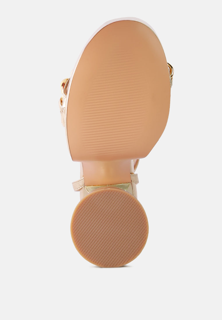 Big Bash Metallic High Platform Chunky Sandals-4