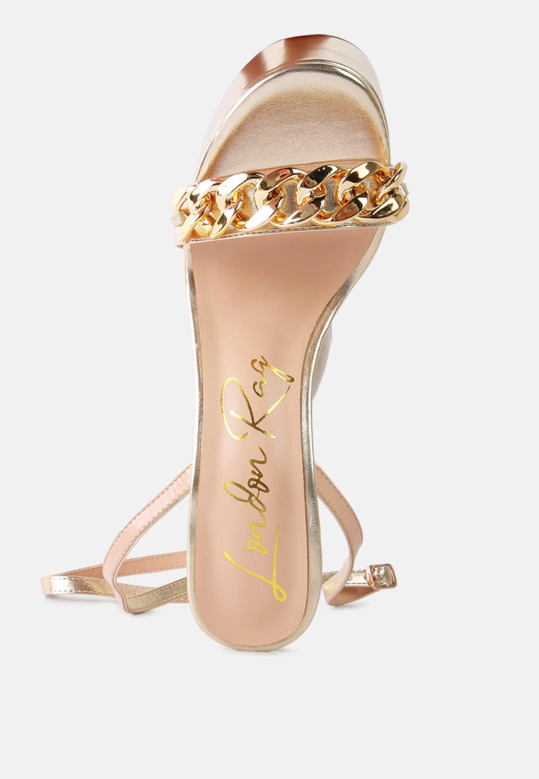 Big Bash Metallic High Platform Chunky Sandals-3