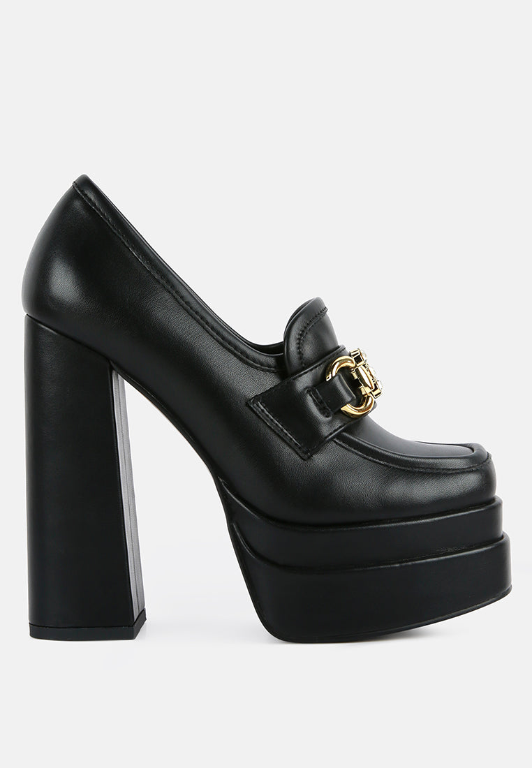 Bratz Horsebit Diamante Embellished Chunky Platform Loafers-6