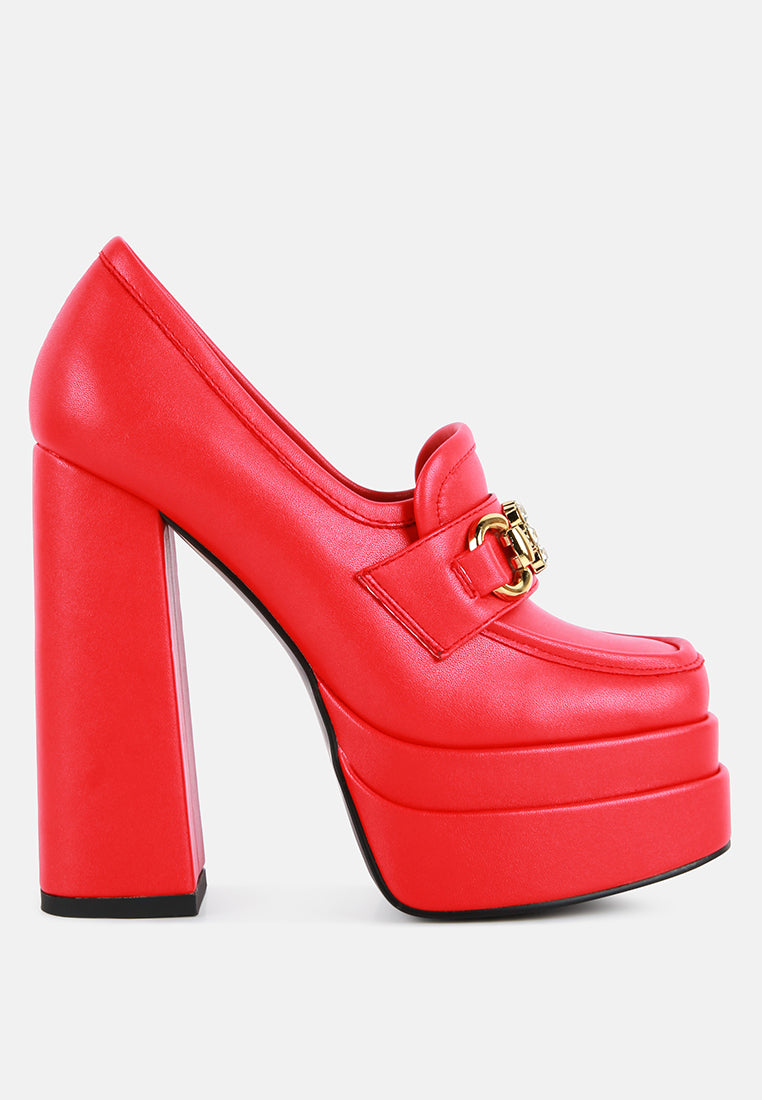 Bratz Horsebit Diamante Embellished Chunky Platform Loafers-5