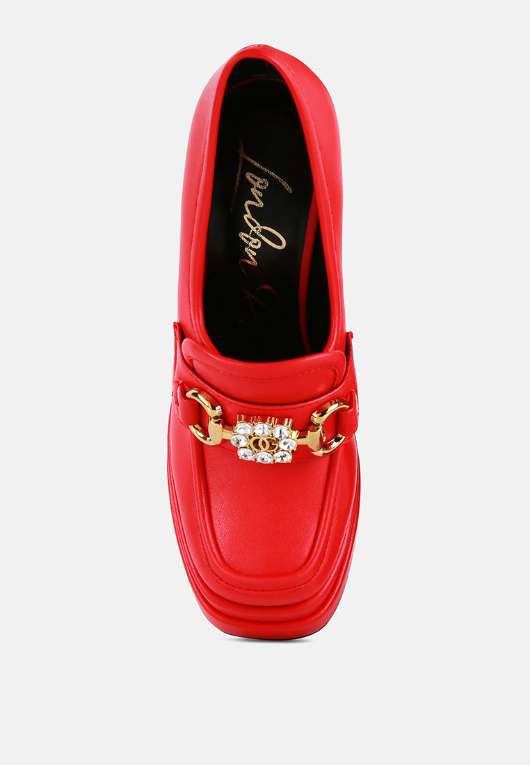 Bratz Horsebit Diamante Embellished Chunky Platform Loafers-3