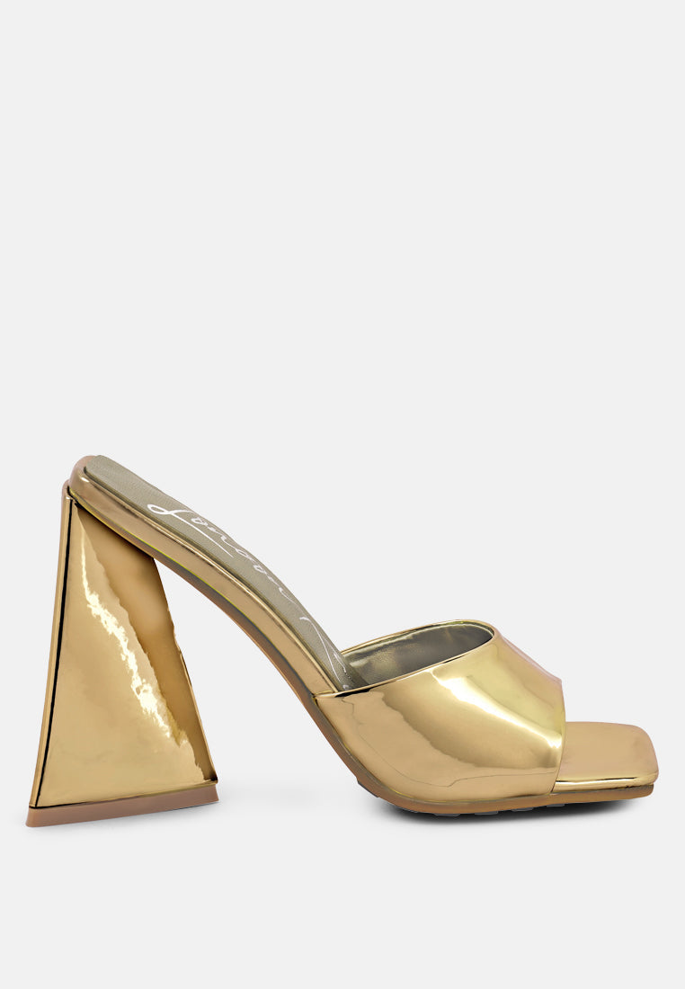 Lovebug Triangular Block Heel Sandals-5